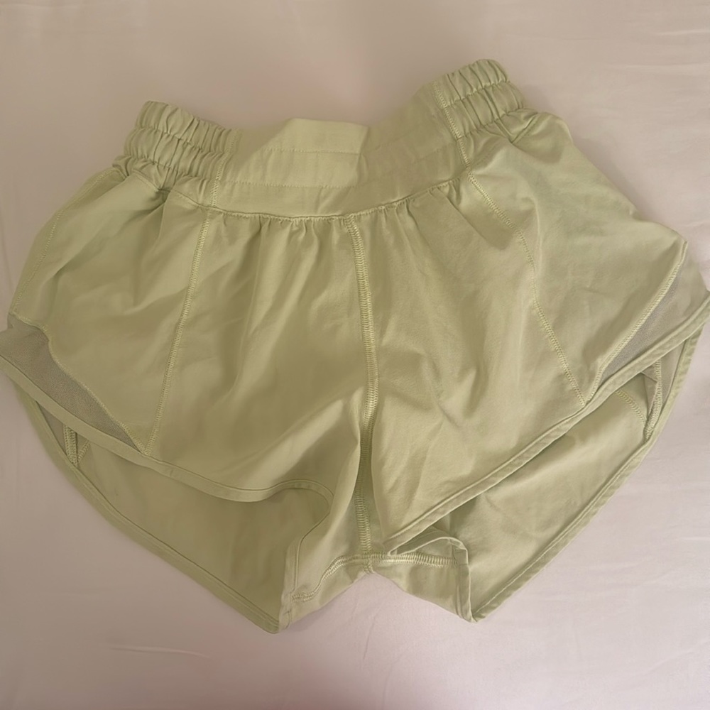 yellow lululemon hotty hot shorts